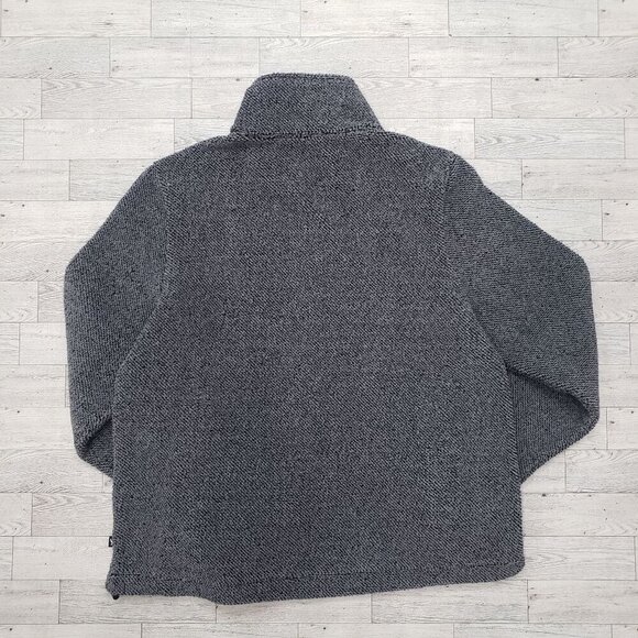 Eddie Bauer Quarter Zip Fleece Pockets Outdoor Cozy Gray Black Womens S NWT - Picture 7 of 13